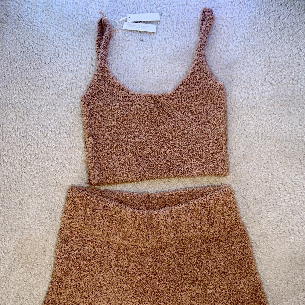 Skims Cozy Knit Tank & Shorts